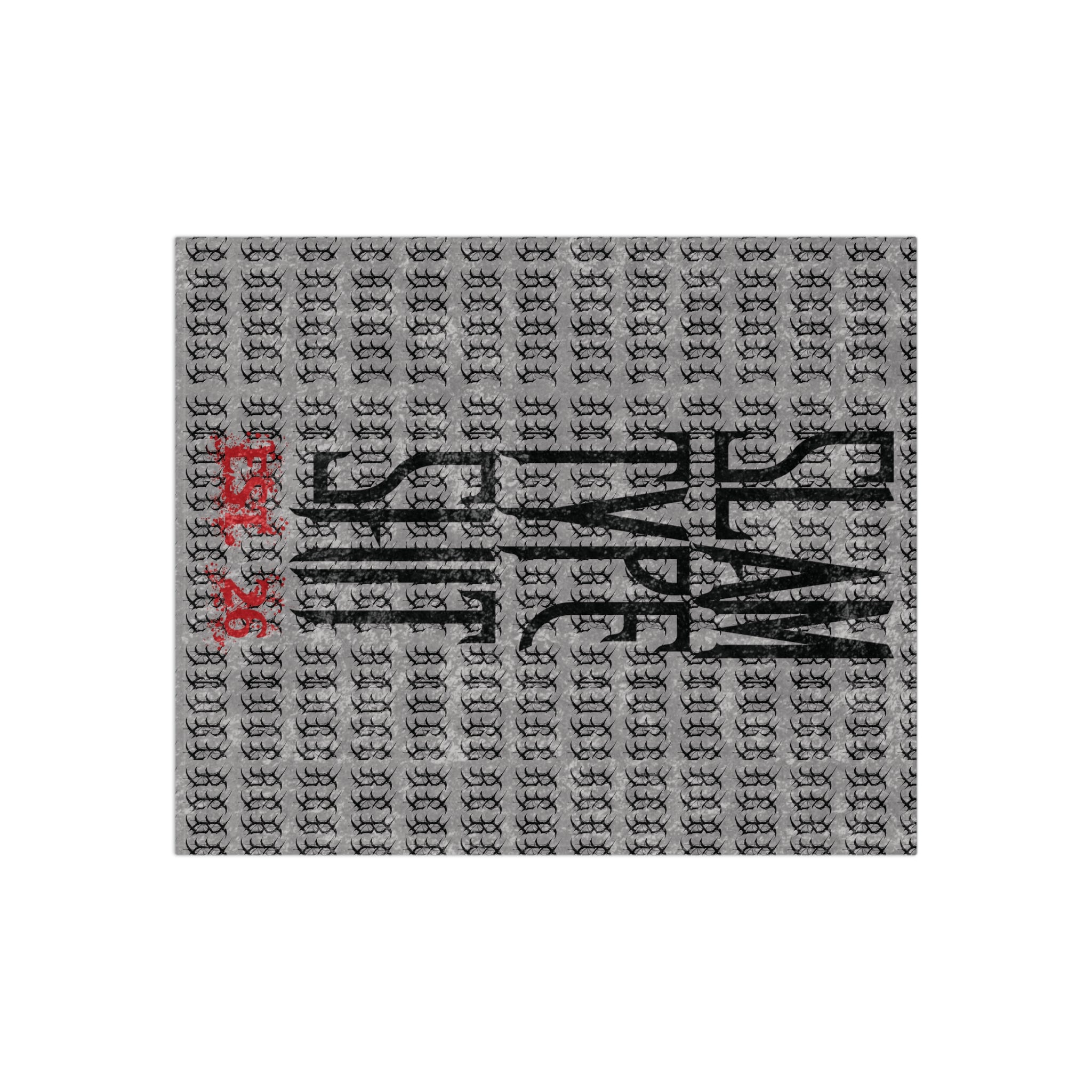 'SLAM TYPE SHIT' Velvet Throw with Repeating Script Pattern